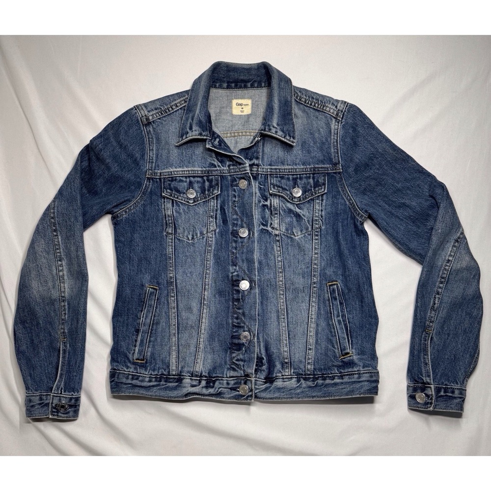 Gap Icon Saddle Blue Denim Jean Jacket Women's XS  Medium Wash‎
